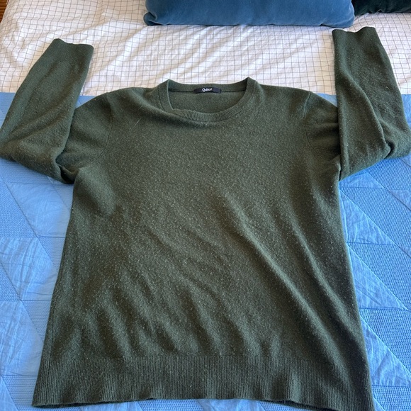 Olive Green Cashmere Sweater - Picture 1 of 4